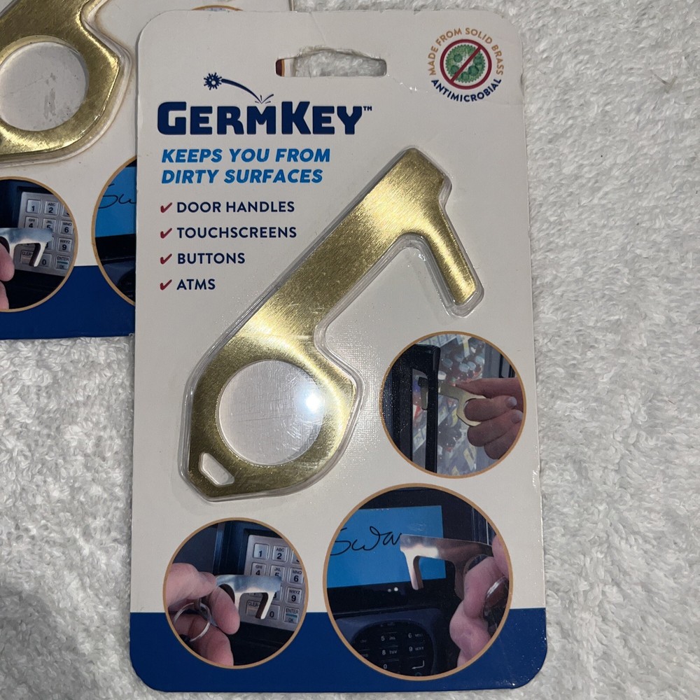 Germ Key *SET OF 2* Solid Brass Antimicrobial Touch Device - Germ Protection