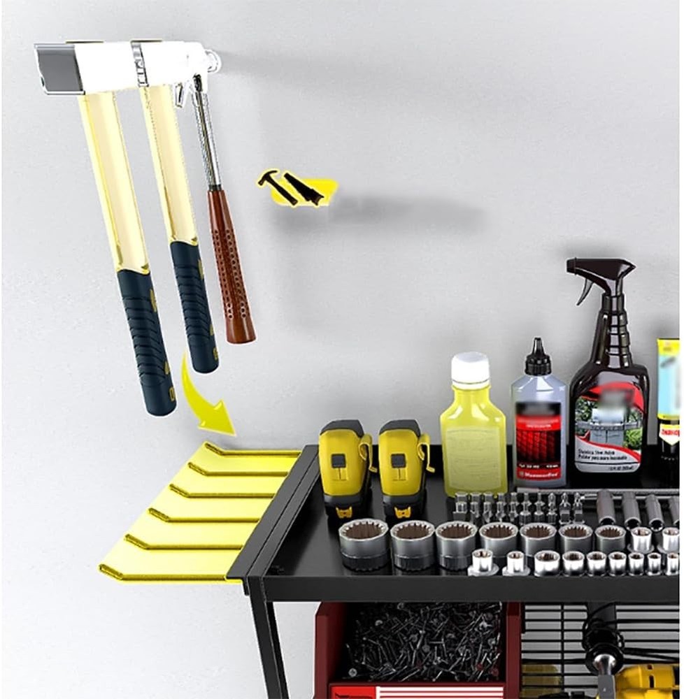 GRAVEE 4-Layer Wall Mounted Power Tool Storage Rack Drill Screwdriver Holders