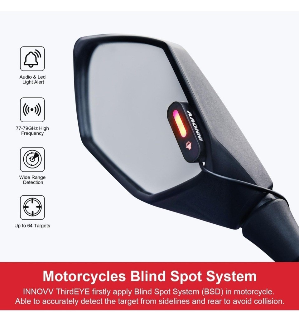 INNOVV ThirdEYE Motorcycle Blind Spot Detection System (Mirror Version)