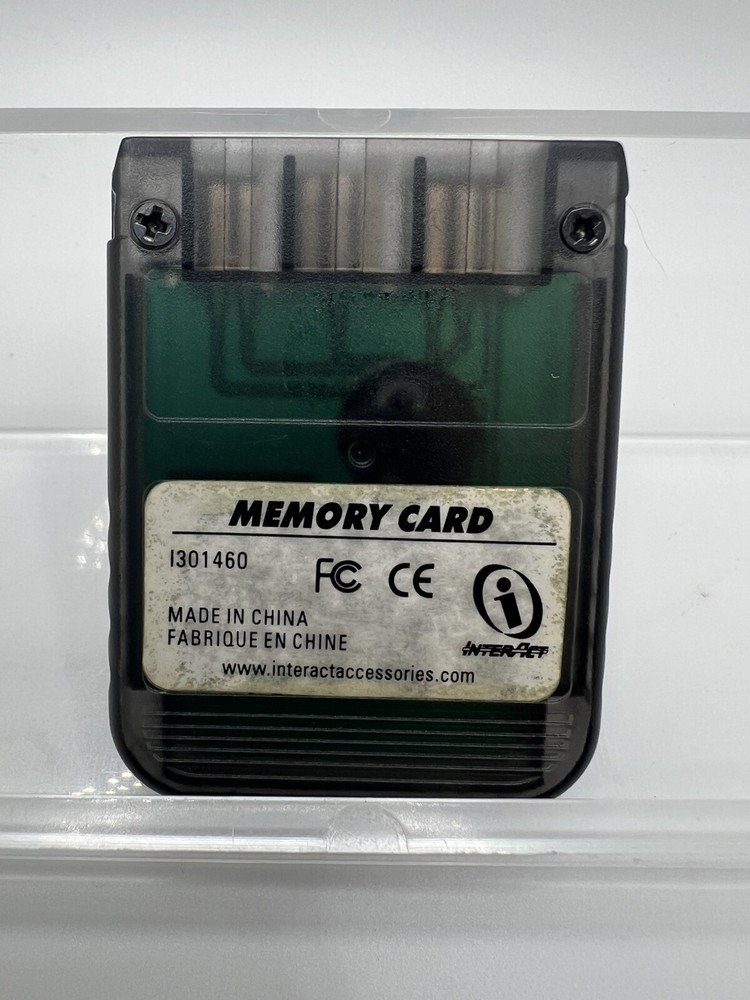 Interact Black PlayStation 1 PS1 Memory Card TESTED