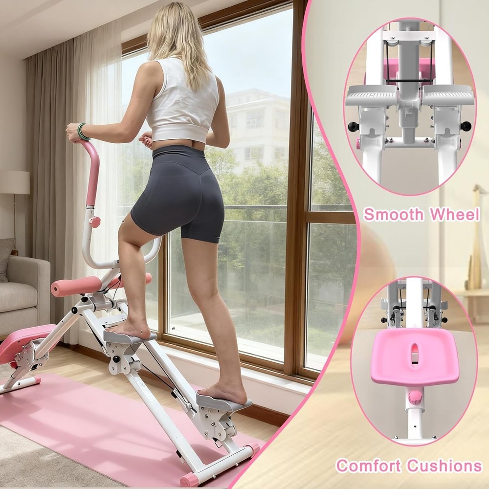 2 in 1 Stair Stepper & Ab Workout Machine - Multi-Function Trainer-Upgrade High-