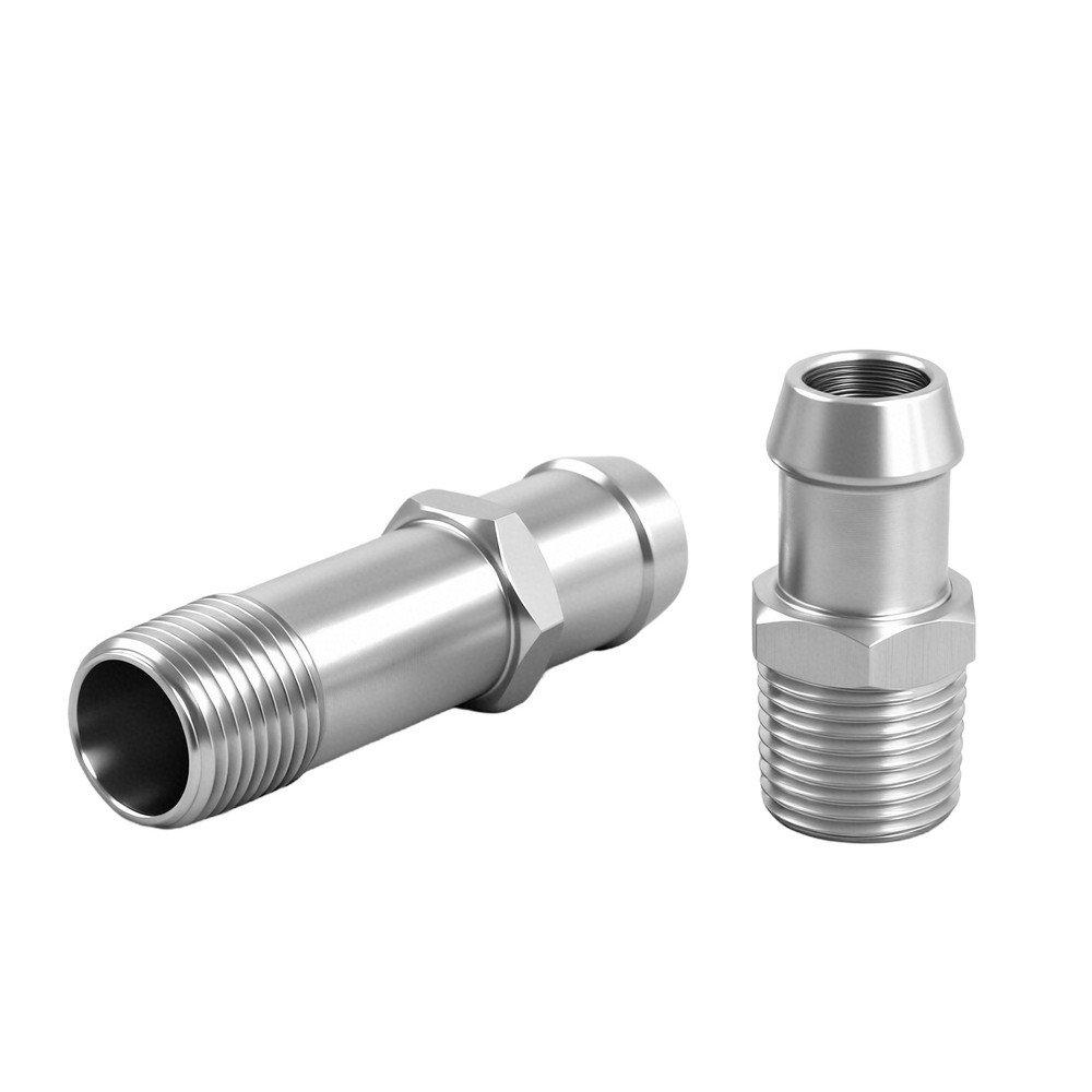 2PCS Heater Hose Threaded Connector for Chevy SBC Engines