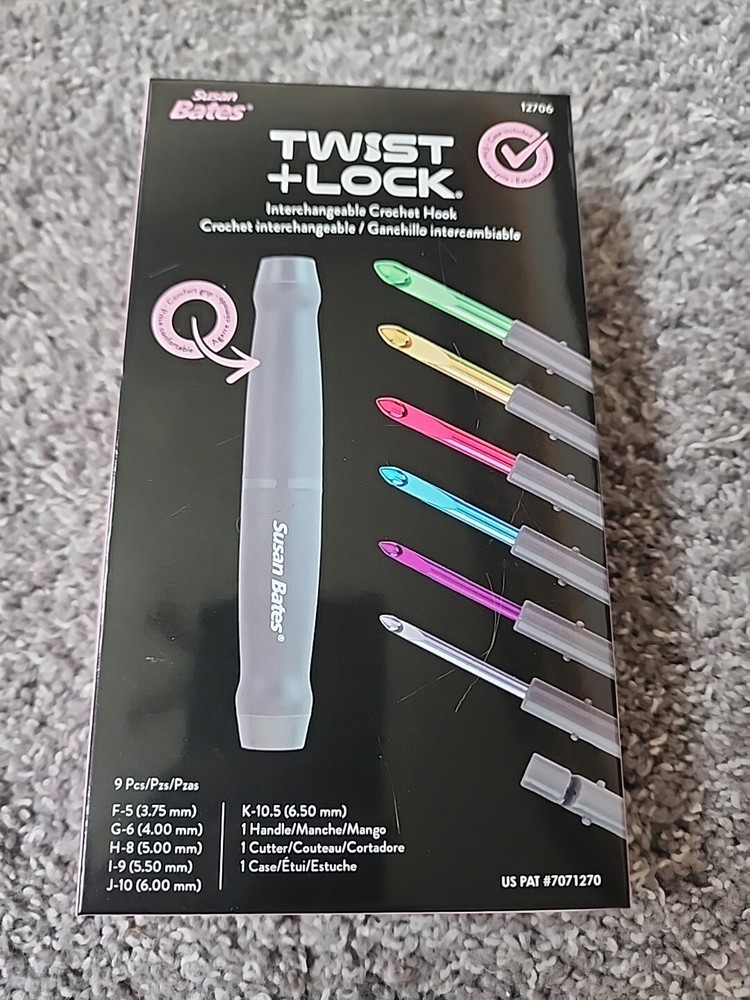Susan Bates Twist + Lock Interchangeable Crochet Hook Set