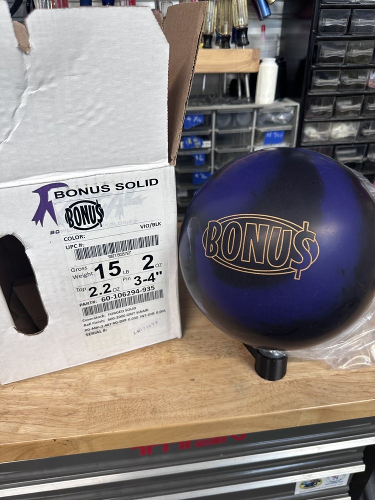 NEW - 15lb Bowling Ball - Radical " BONUS SOLID " - UNDRILLED