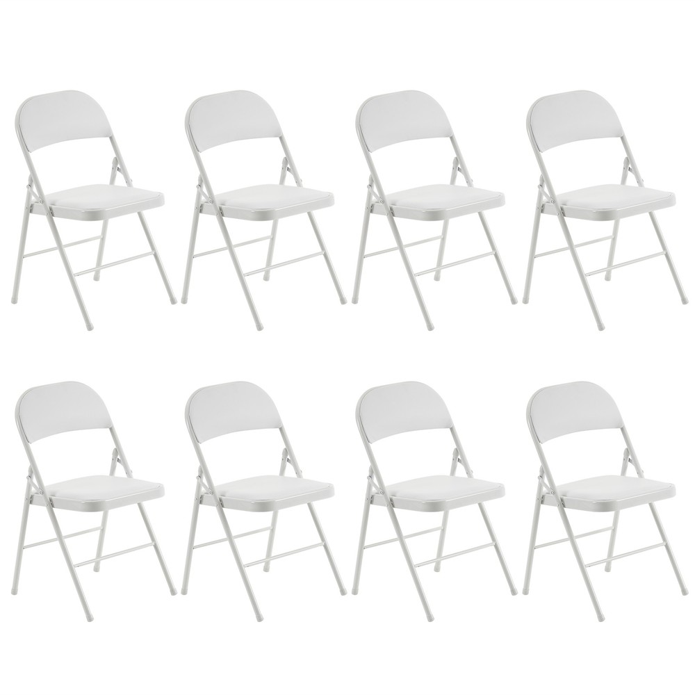 【Old Code：33292149】4pcs Elegant Foldable Iron & PVC Chairs for Convention