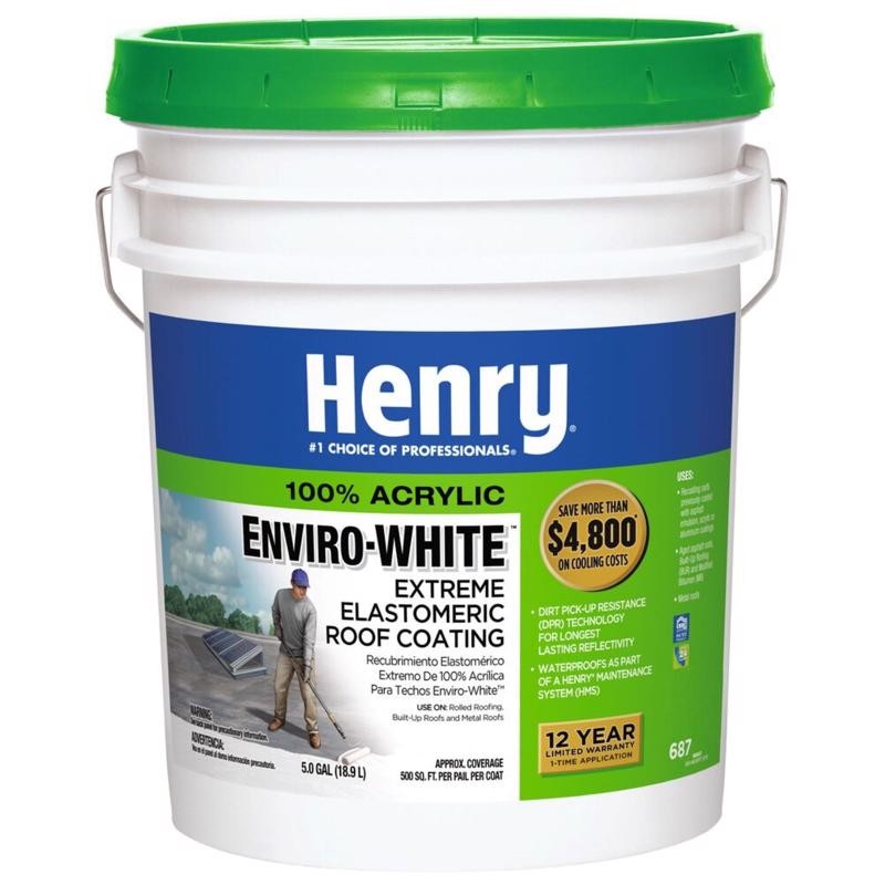 Henry 5 gal White Elastomeric Roof Coating