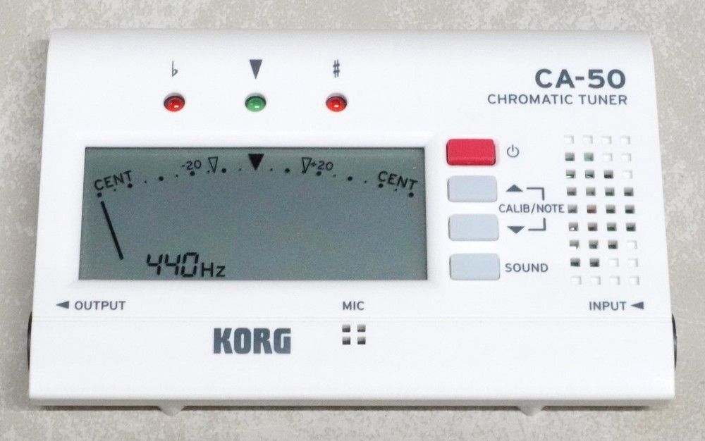 Korg CA-50 Chromatic Tuner, White, works great