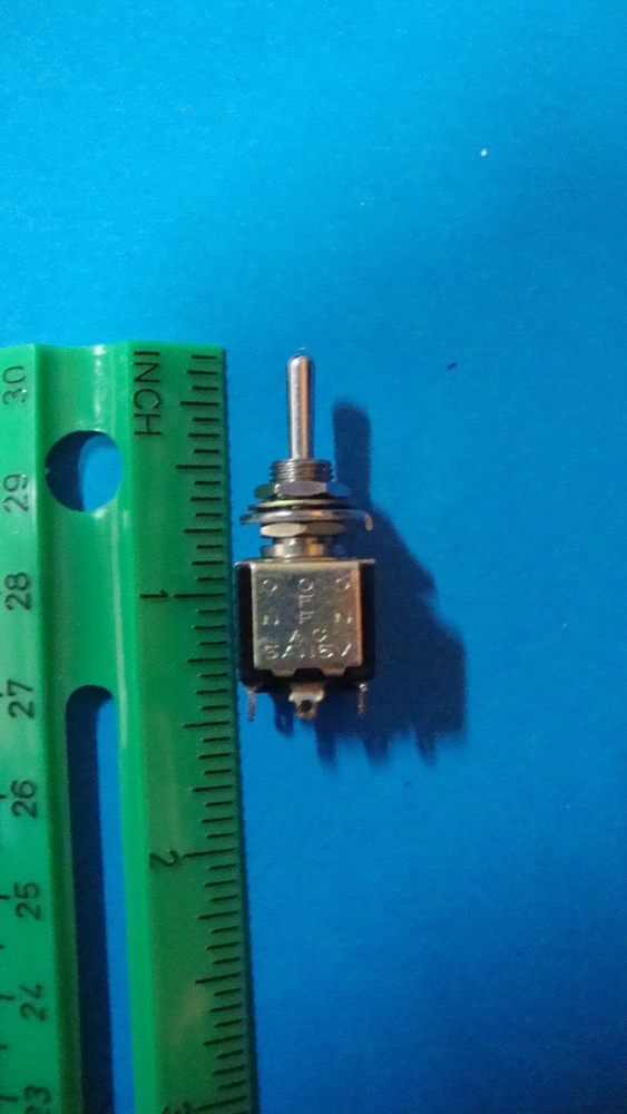 ALCO MST-205T miniature toggle SWITCH DPDT ON-OFF-(ON)