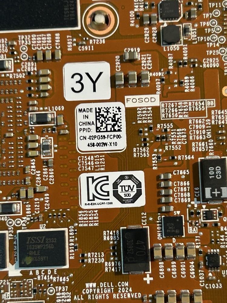 Dell PERC H975i Front Controller Card 2PG59 -PERC13 No Power Pack