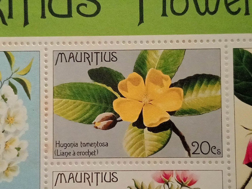 1977 - Mauritius "Flower Issue" Souvenir Sheet