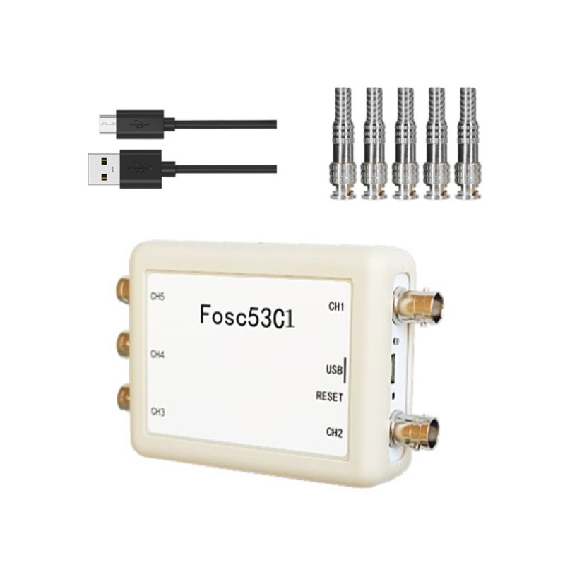 5 Input Channel Oscilloscope USB Power For Data Recording