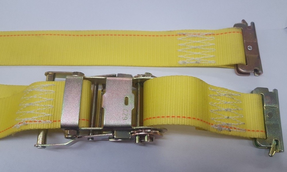 GPD LCL212-E Ratchet Logistic Cargo Strap with Spring E Track 2" x 12"