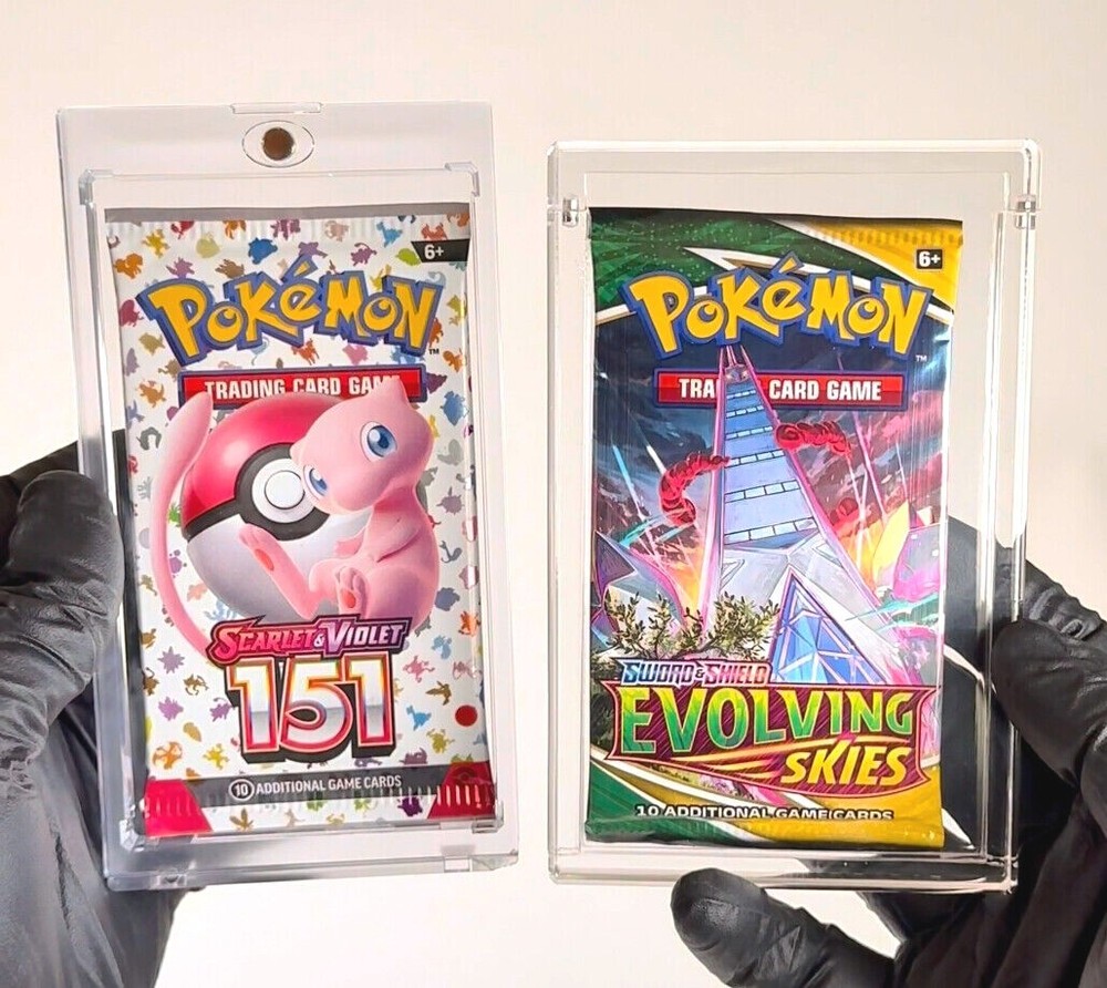 Pokemon Booster Pack Display Case With Magnetic Closure 3-Pack