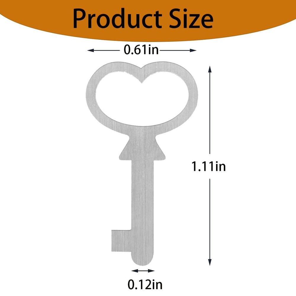 Rsoise Cedar Box Key, Replacement for Lane Mini Keepsake Boxes, Key silvery