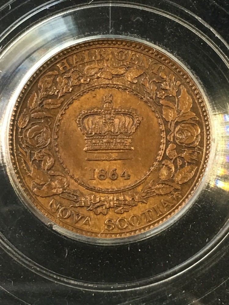 1864 CCCS Graded Nova Scotia ¢1/2 Cent, **MS-65** #2885