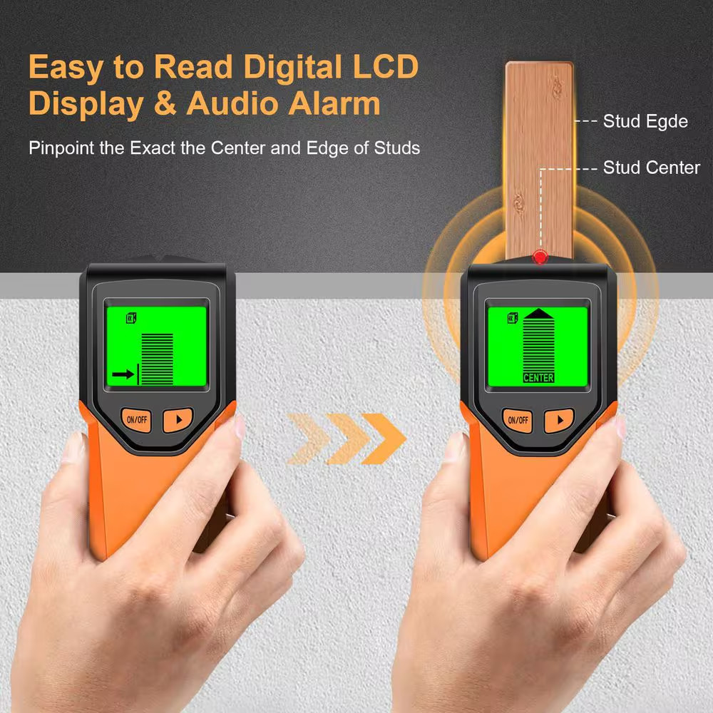 5 in 1 Stud Finder Tool with Intelligent Microprocessor Chip HD LCD Display for