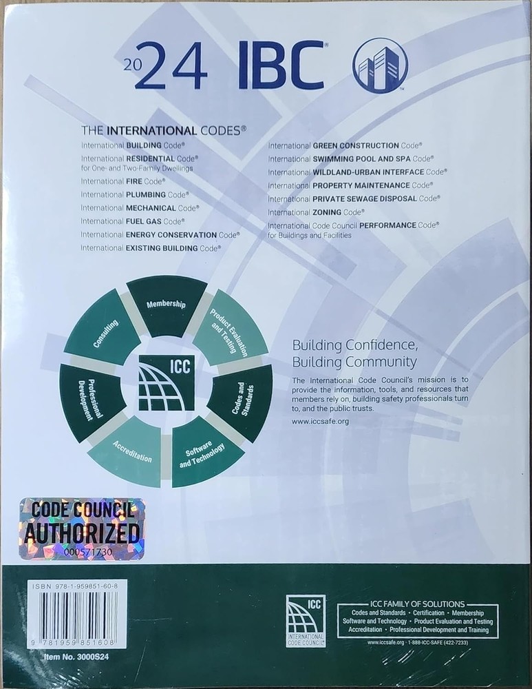 2024 International Building Code (International Code Council Series) 1st Edition