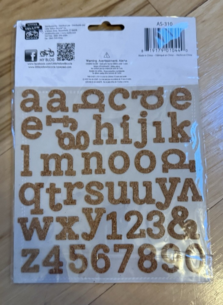 Cork Stick Letters 79 Pieces