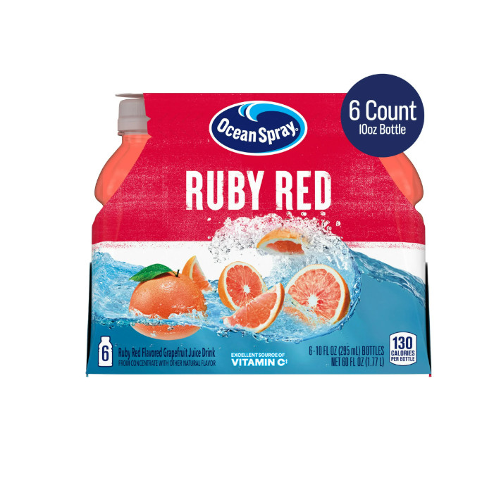 Ocean Spray® Ruby Red Grapefruit Juice Drinks, 10 fl oz Bottles, 6 Count