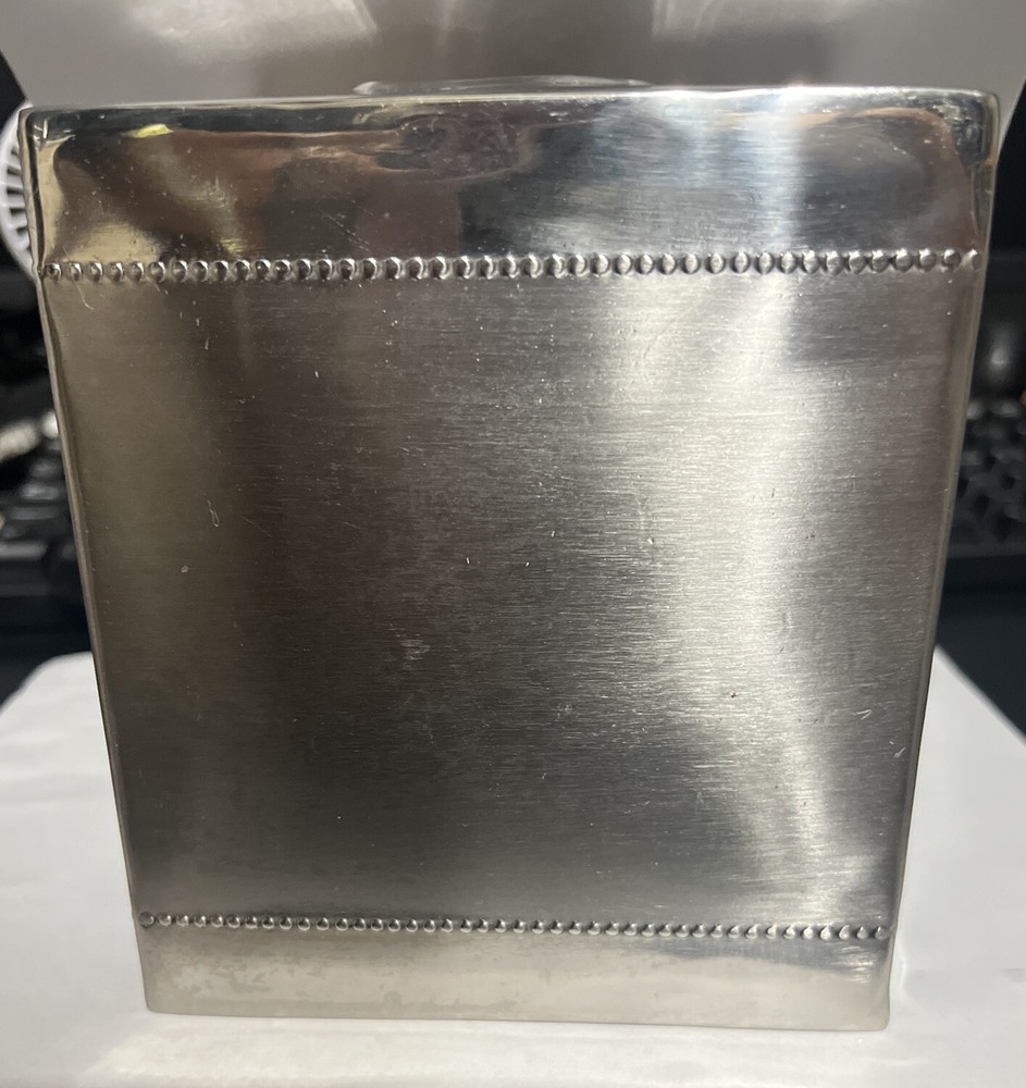 Silver Tone Metal Tissue Box