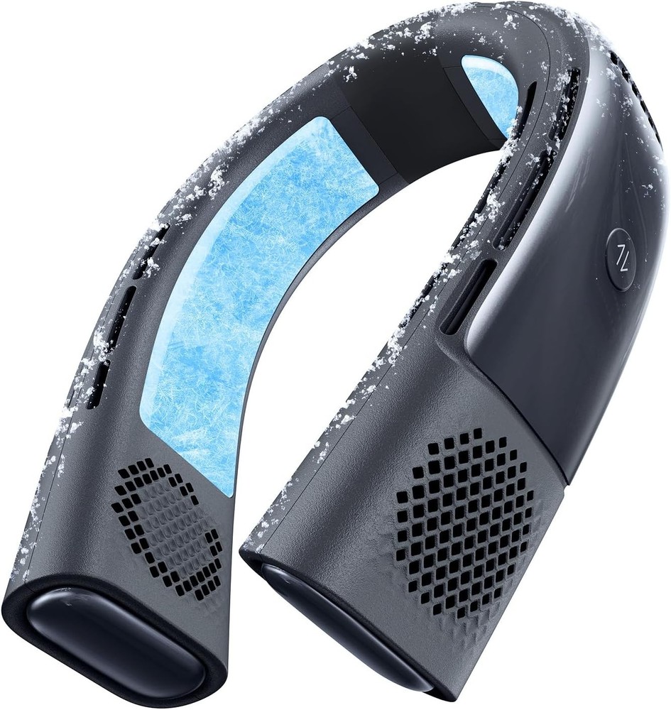 COOLiFY 2 Neck Air Conditioner Cooling Neck Fan, LED Rechargeable, Portable