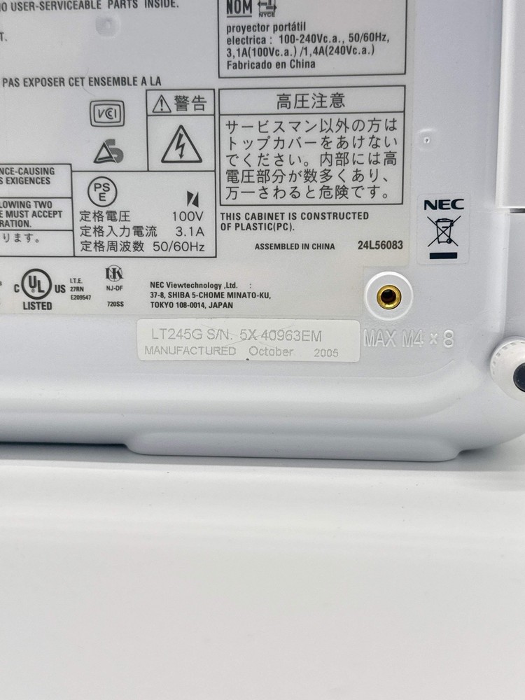 NEC LT245 Multimedia Projector Bundle - Low Lamp Hours
