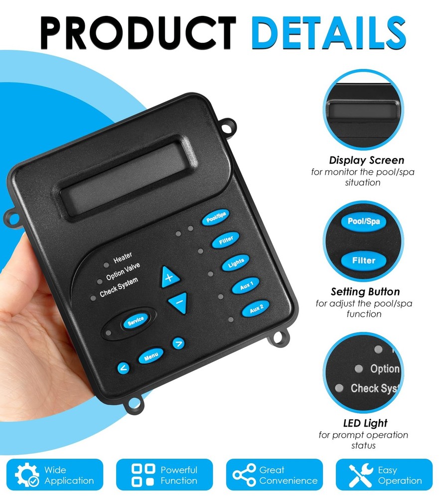 GLX-Local-P-4 Local Display Controller Keypad Replacement with Control Black