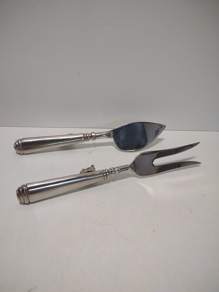 Unique Cheese Fork & Knife Set Chrome Heavy