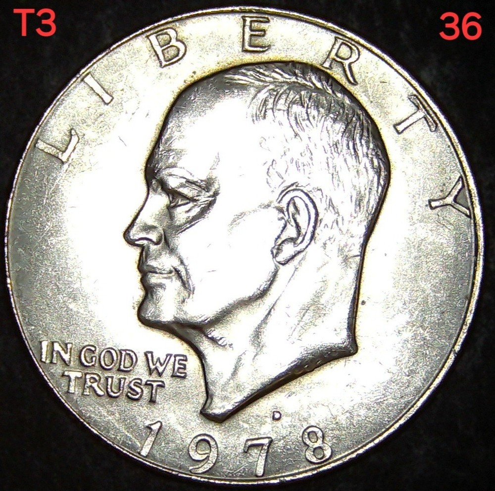 💥💥1978 D ERROR "Ike" Eisenhower $1 Almost Uncirculated💥💥