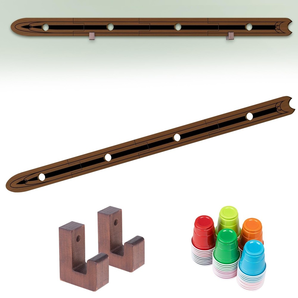 Extguds 5 FT Shot Board with Wall Mounts,4 Person Board,Sets:1 Board + 2 Wall...