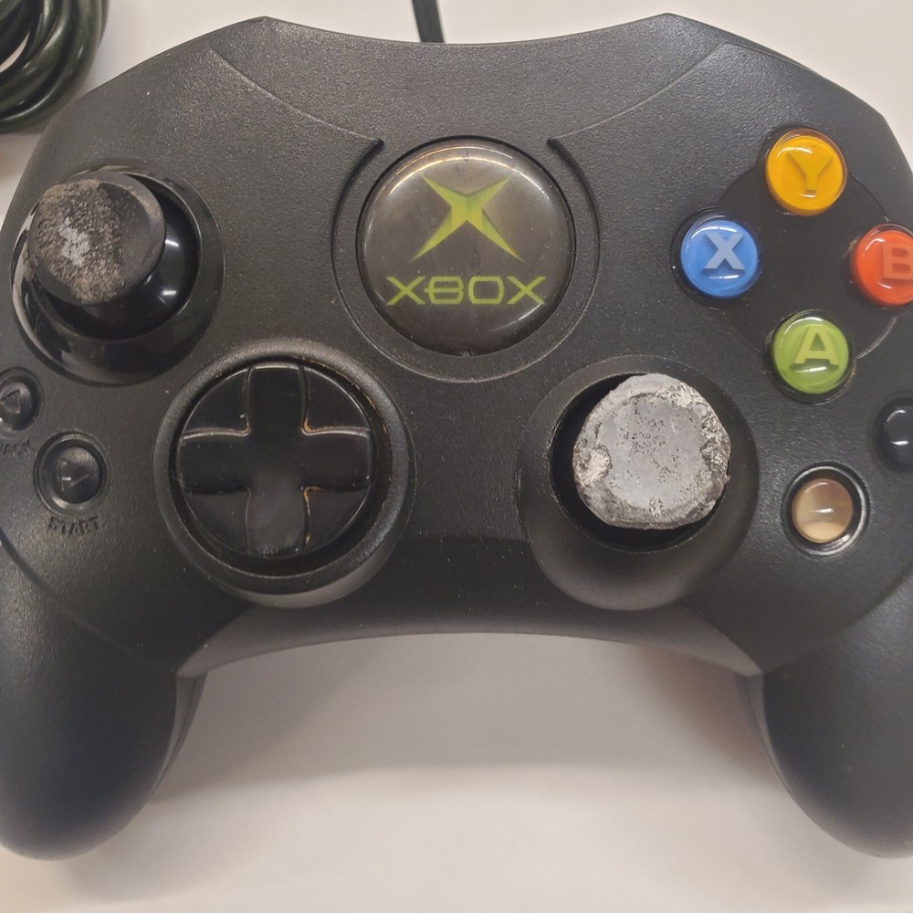 "B" Original Xbox Controller S type Wired Black Official OEM With Breakaway