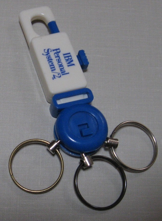 IBM PS/2 Computer Souvenir  Key Holder with Belt Hook