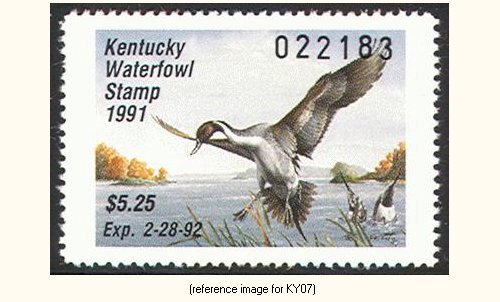 D2K Kentucky Duck Stamp 1991 $5.25