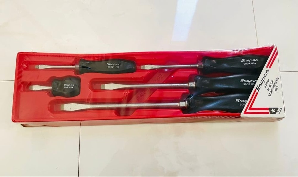 Snap-on SDDS50 Slotted Flat Head Screwdrivers 5Pc Set [Unused]