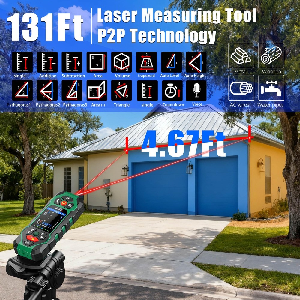 Stud Finder Wall Scanner 10 in1 Multi-Function Wall Detector Precisely Locate...