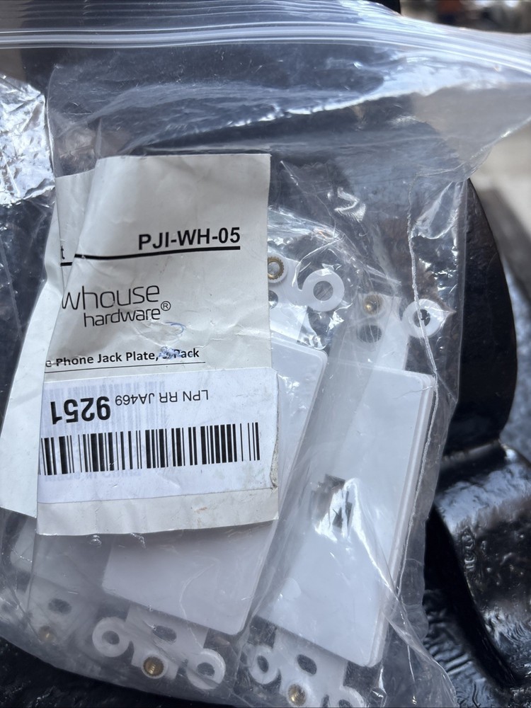 Newhouse Hardware Decora White Phone Jack Plate 3 Pack