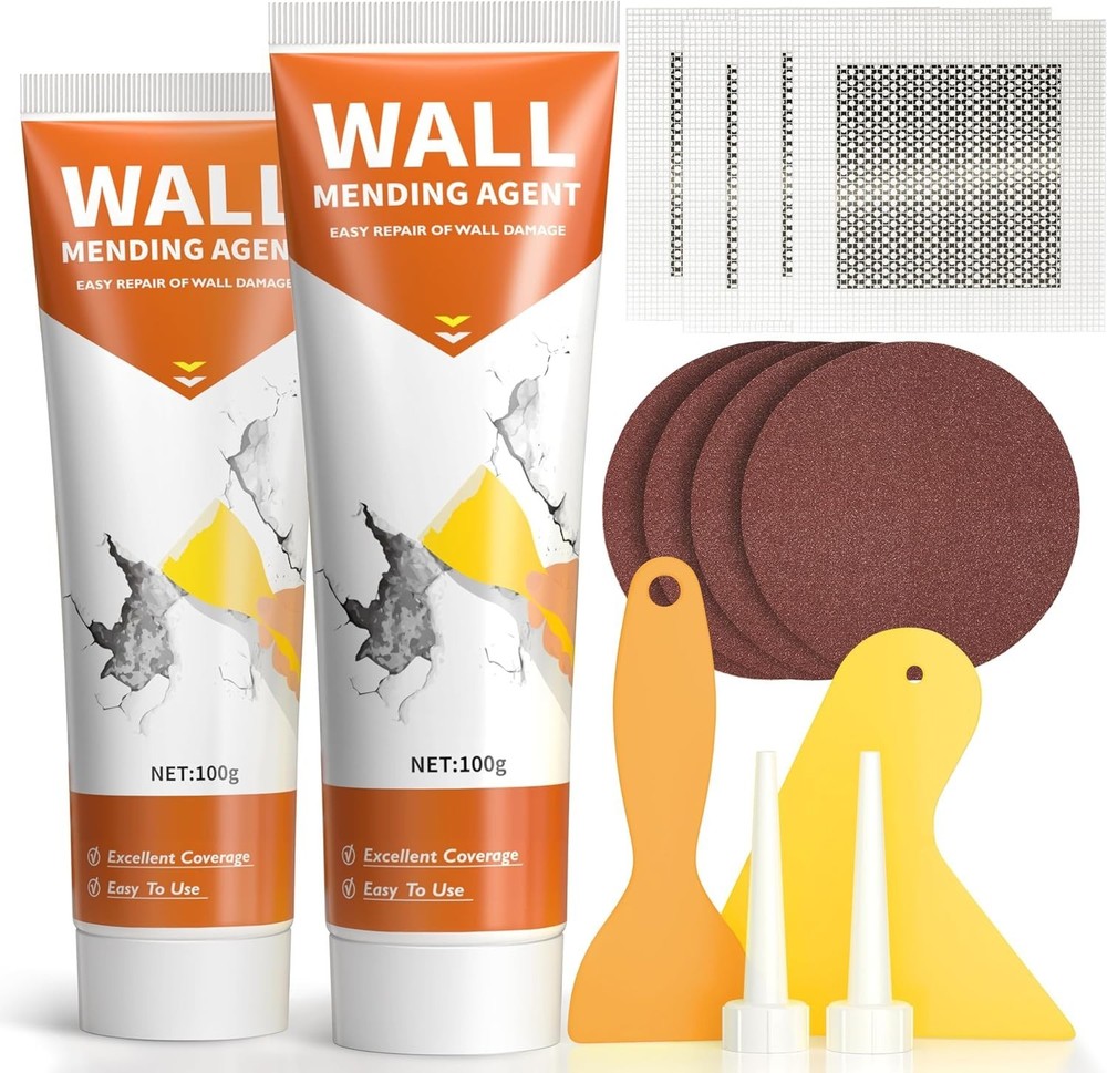 Drywall Repair Kit: 2 Pack Wall Patch Agents for Efficient Home Fixes