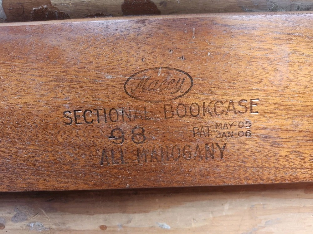 MACEY 98 All Mahogany Bookcase Section