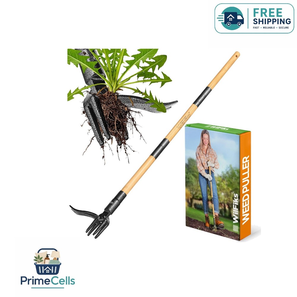 Compact Bamboo Hand Weeder Tool - Effortless & Comfortable Garden Maintenance