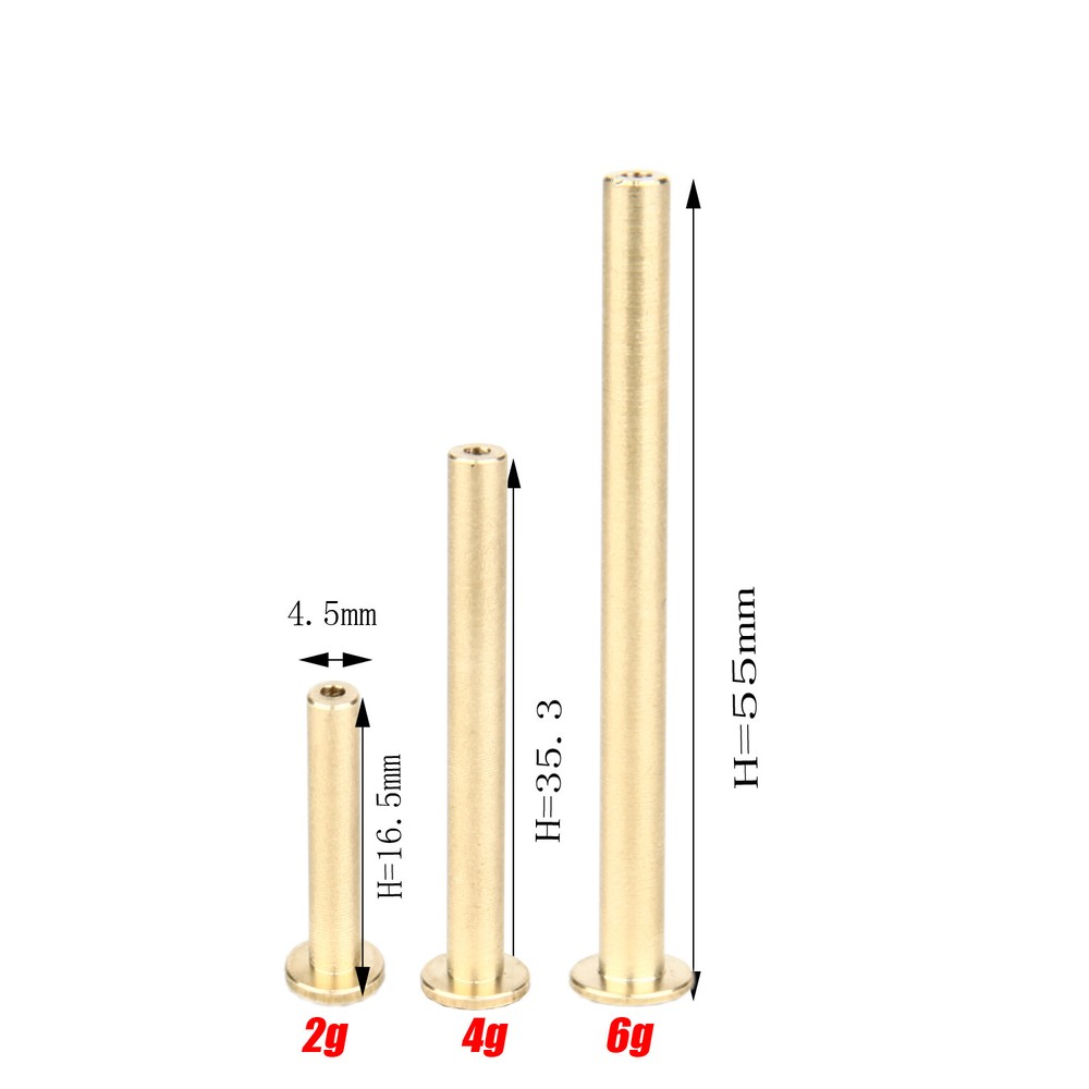 5pcs Golf Brass Plug Swing Weights for Graphite Shaft Diameter 4.5mm