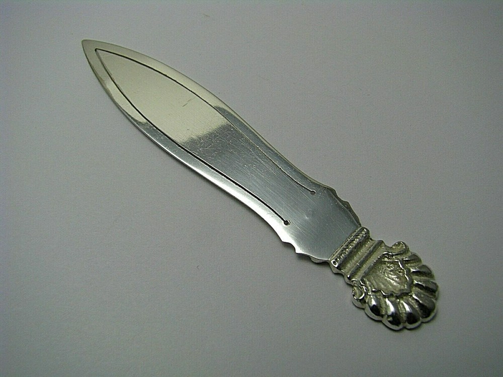 SOLID SILVER BOOKMARK CLIP PAGE MARK 800 Silver ca1960s Excel Cond Rare