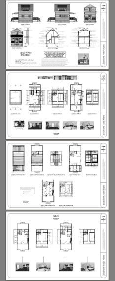 16x20 Tiny House -- 574 sq ft -- PDF Floor Plan -- Model 4B