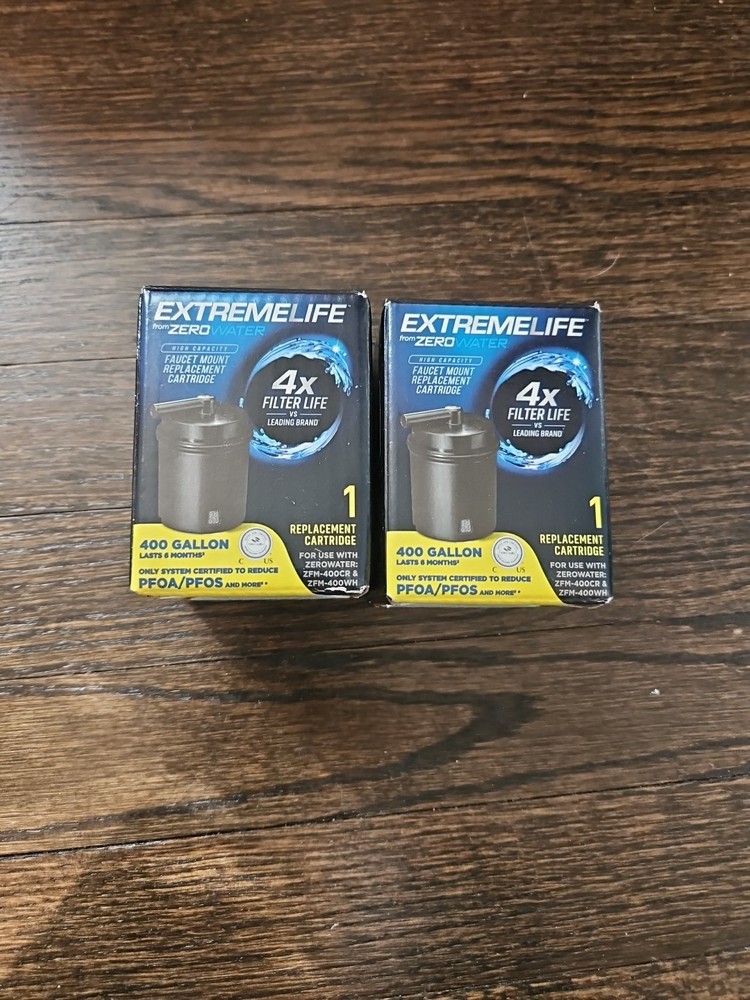2 Sealed Extreme Life Faucet Mount Replacement Filter by Zero Water 400 Gallon