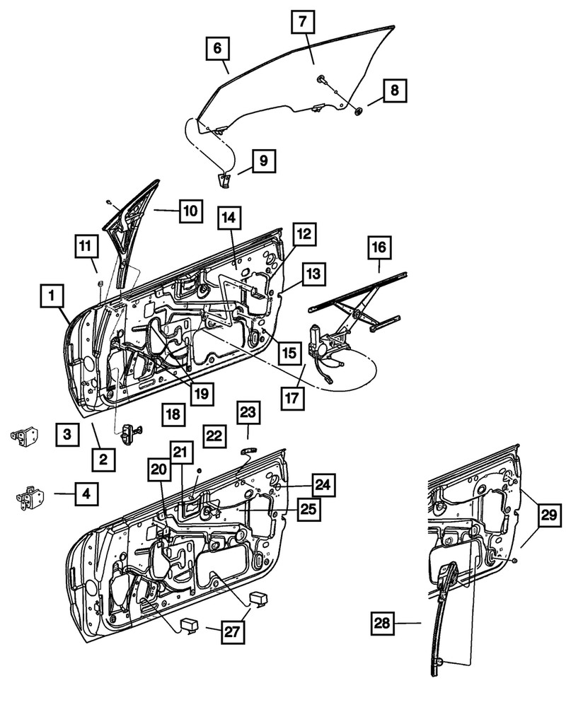Genuine Mopar Front Door Check Strap Right 4658466AB