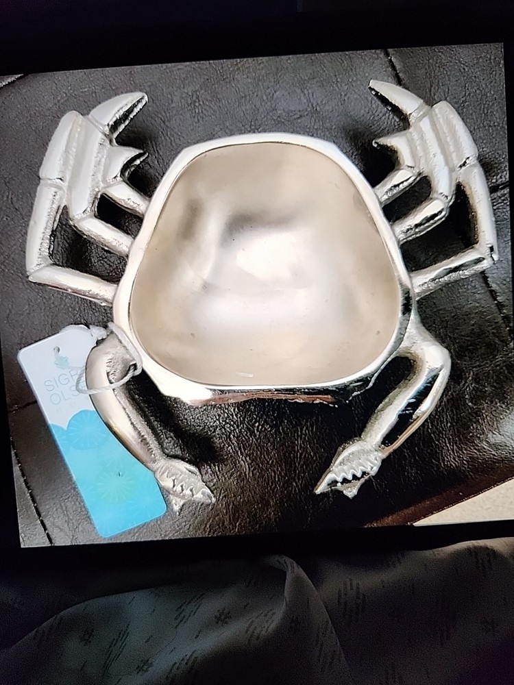 SIGRID OLSON HOME Nautical CRAB Serving BOWL DISH 6”cool Nwt🦀🦀🦀🦀🦀