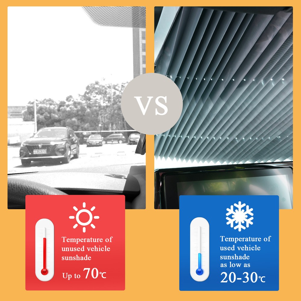 Car Auto Retractable Windshield Sun Shade Visor Folding Cover Block Front Window