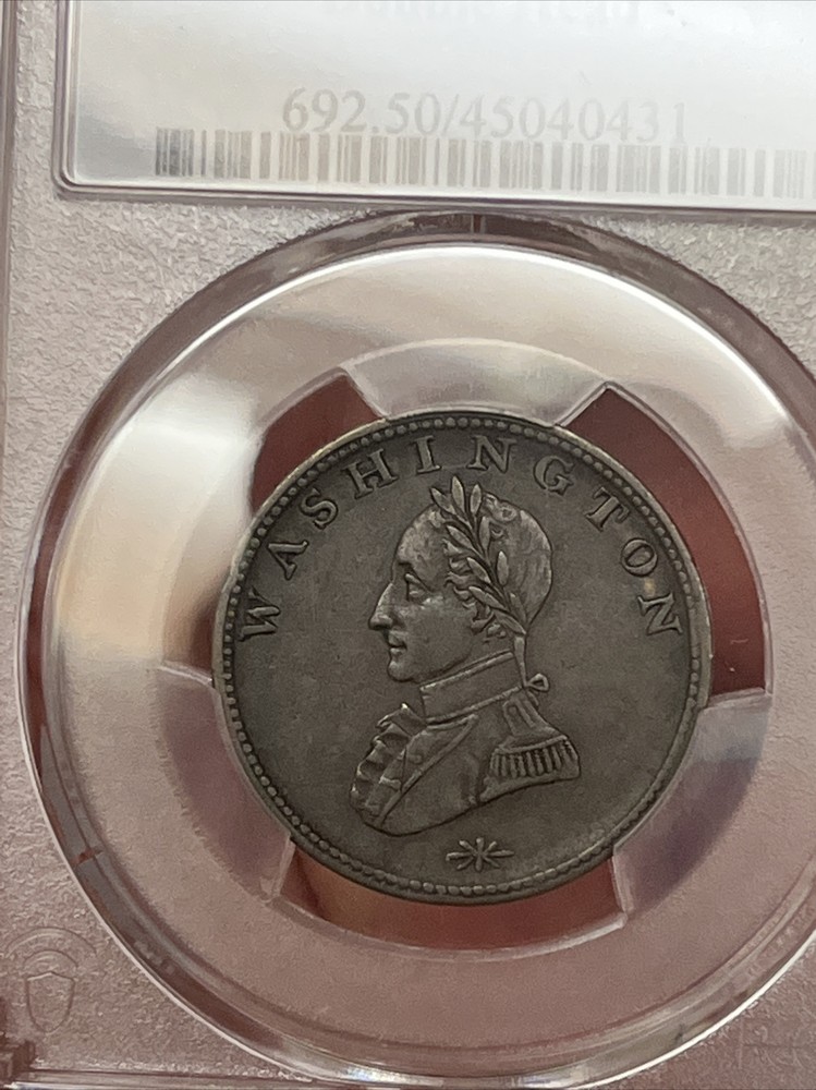 George Washington Doubled Head Colonial Copper Large Cent PCGS AU50