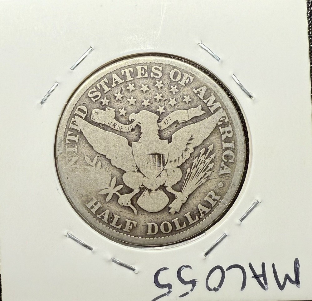 1908 Barber Half Dollar Circulated US Silver