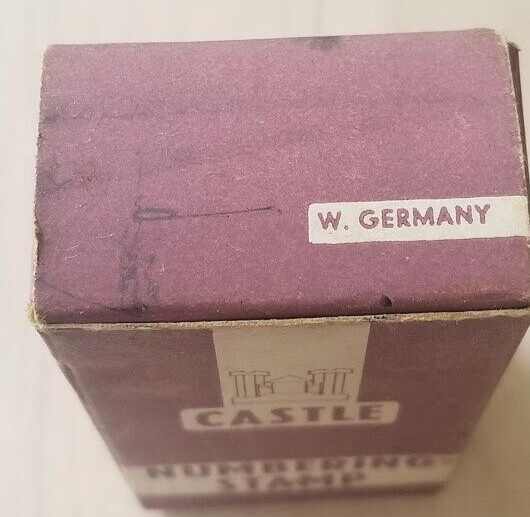 Castle 2 - 6 Bands Numberer Stamp Stamper West Germany Cold War