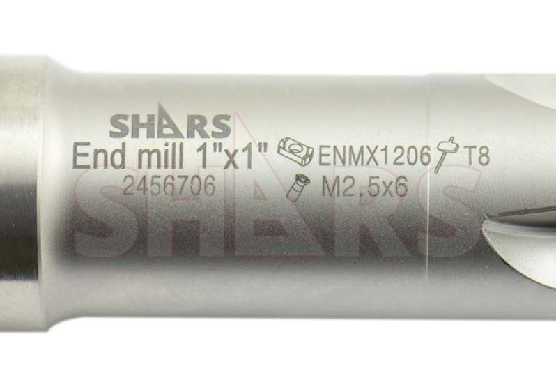 Shars 1" Multi-Purpose Coolant Thru Indexable End Mill ENMX Insert ![